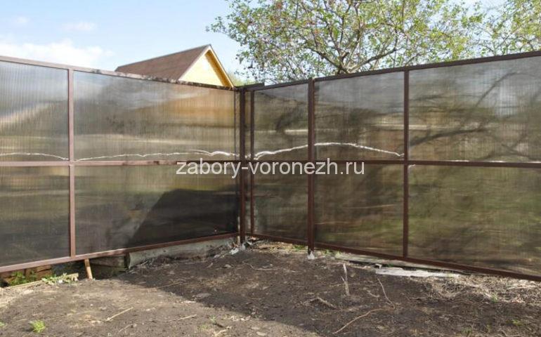забор из поликарбоната в Воронеже