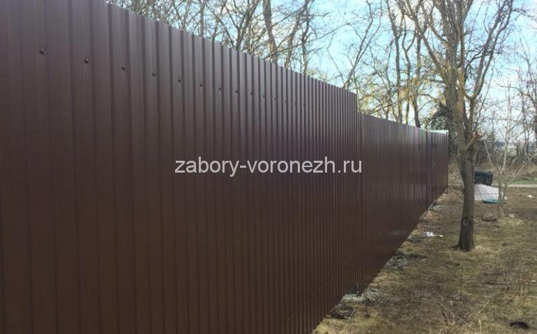 забор из профлиста в Воронеже